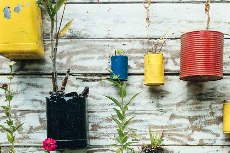 pots de fleurs surcyclé