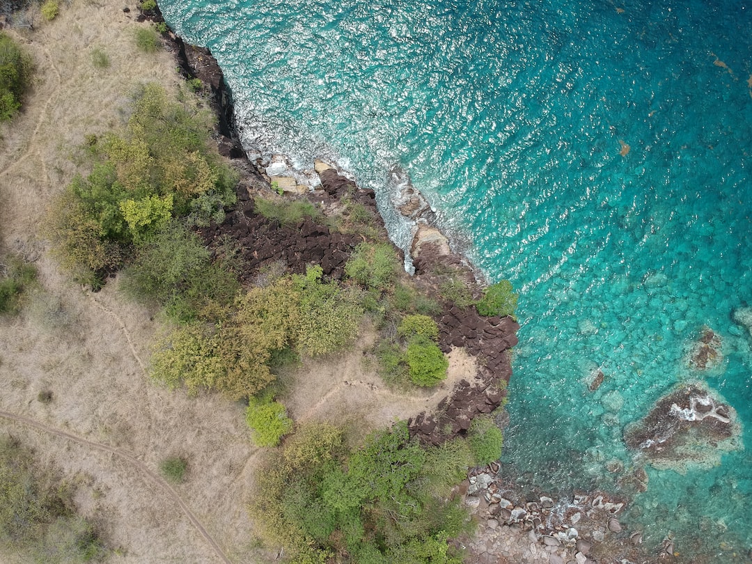 Vue aérienne de l'île de la Guadeloupe