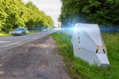 radar sur un route de campagne