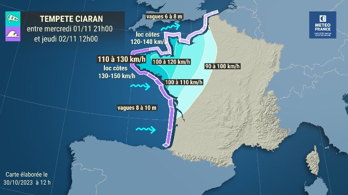 tempete ciaran meteo france