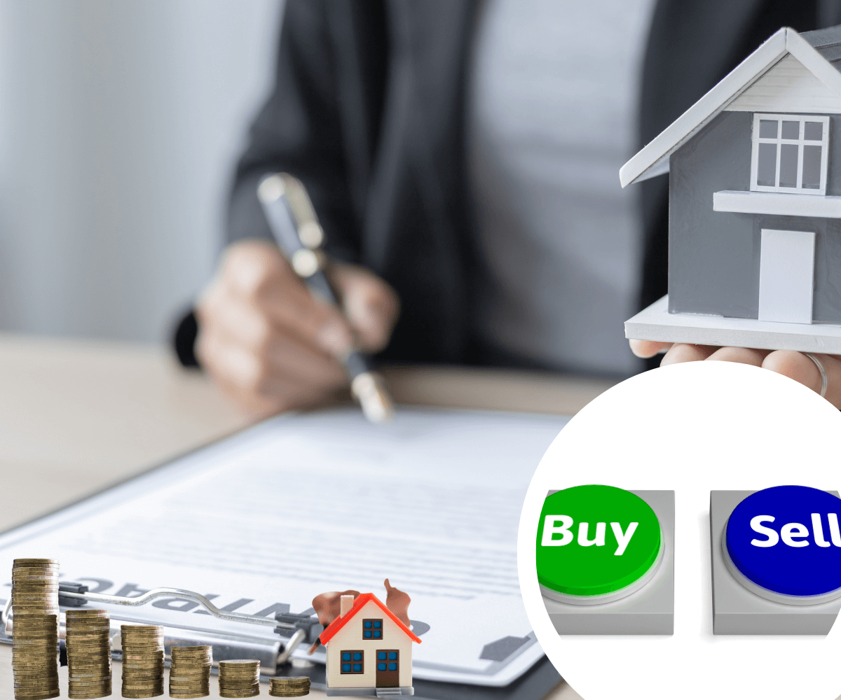 Une personne évalue l'opportunité de vente ou d'achat immobilier face à la baisse des prix de l'immobilier