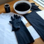 teinture de vêtement en noir