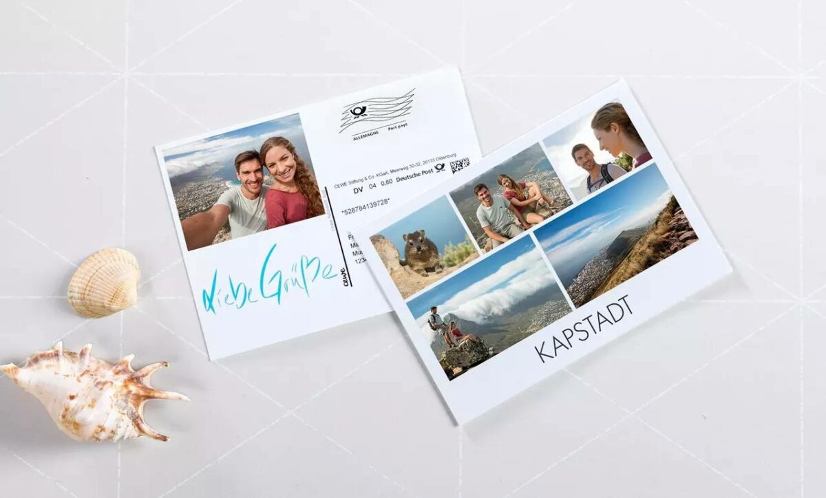 carte postale a personnaliser avec CEWE