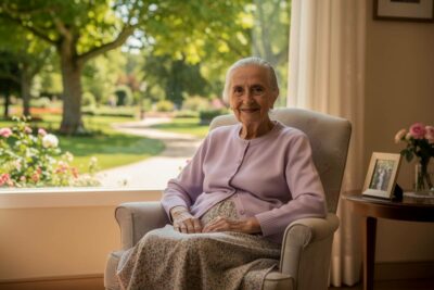 personne agée dans un ehpad médicalisé à perpignan