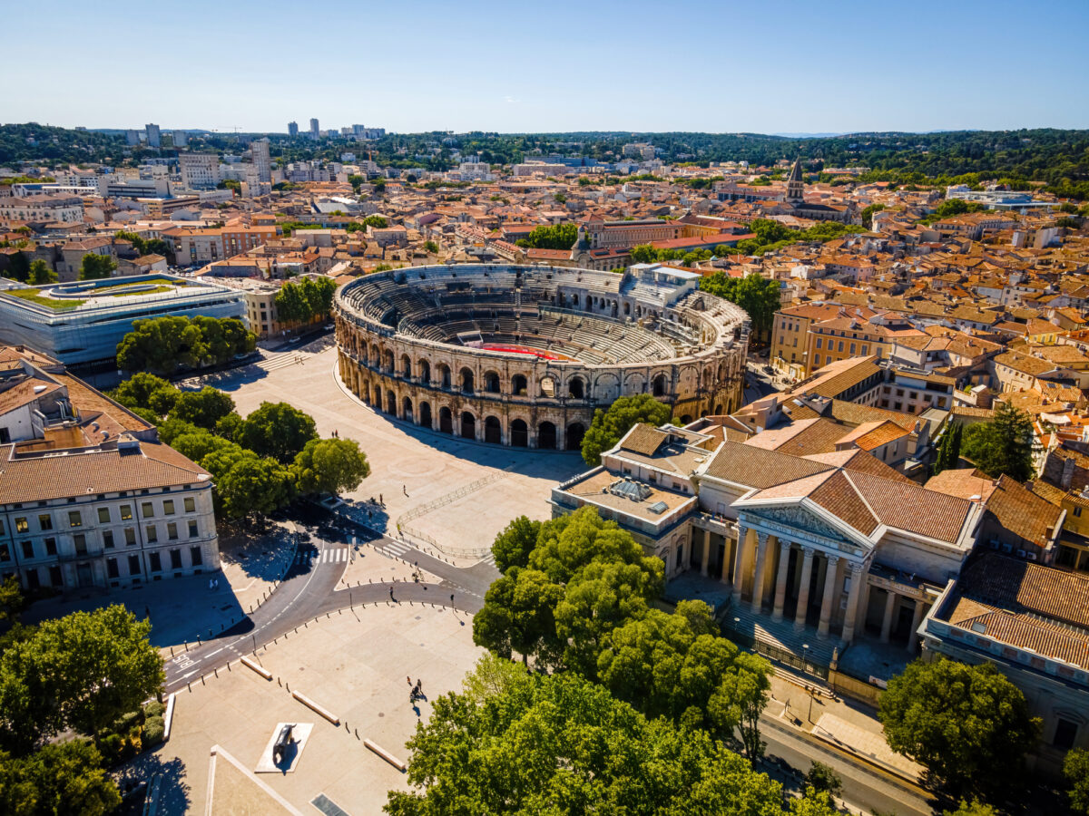 vue aérienne des arènes de Nimes - © Depositphotos