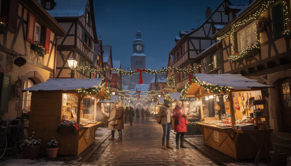 plongez dans la magie de noël à riquewihr et découvrez le charme féérique de ce village alsacien réputé pour ses décorations traditionnelles et son ambiance chaleureuse.