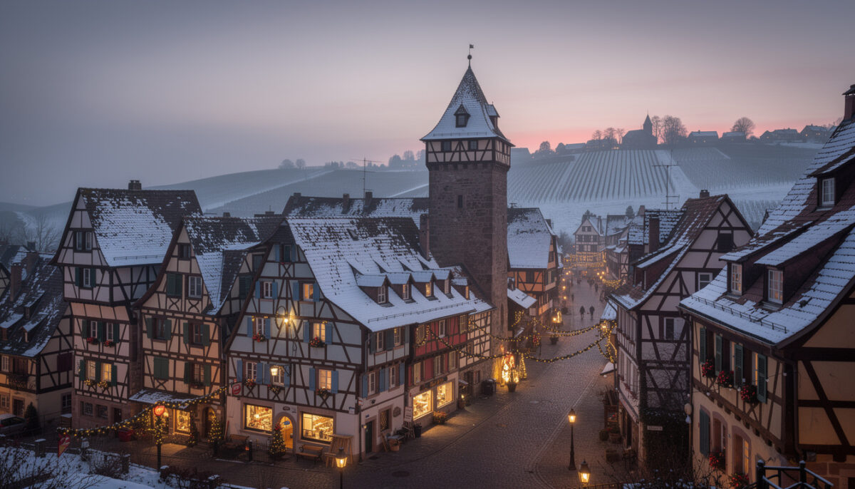 découvrez la magie de noël à riquewihr, un village alsacien au charme féérique avec ses marchés traditionnels, ses illuminations enchantées et son ambiance chaleureuse.