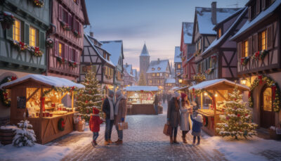 découvrez le charme féérique de noël à riquewihr, un village alsacien authentique où les traditions et les illuminations vous plongent dans une ambiance magique et chaleureuse.