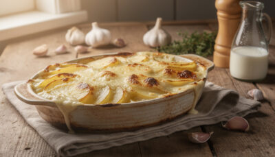 découvrez notre recette facile et authentique du gratin dauphinois, un plat traditionnel français à base de pommes de terre et de crème, parfait pour régaler toute la famille.